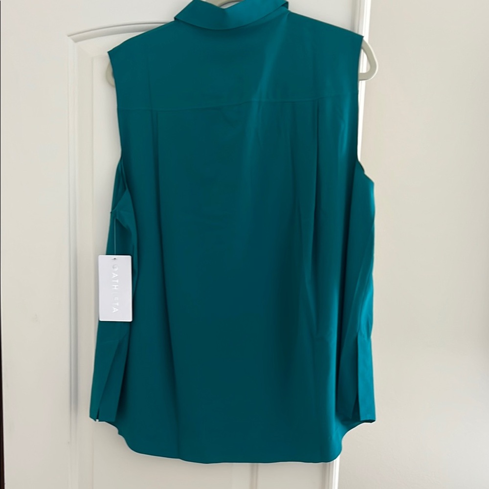 NTW Athleta Everlasting Tank 1X Blouse - Green/Blue - non smoking - no pets